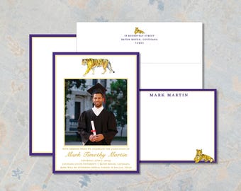 Louisiana University Graduation Announcement /  Louisisana Graduation Announcement / Printable Louisiana Graduation Announcement