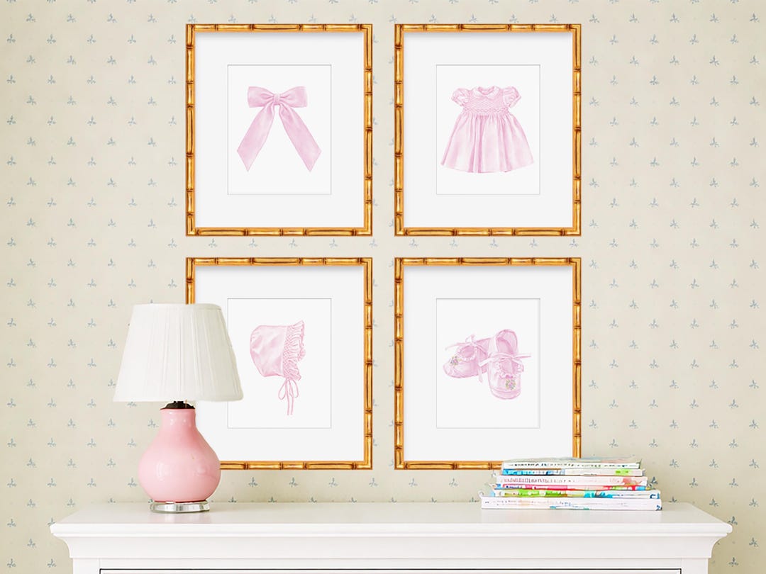 Girl Nursery Wall Art Set | Watercolor Nursery Prints | Baby Girls ...