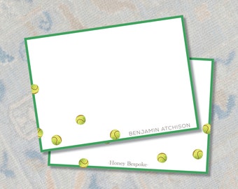 Personalized Tennis Stationery / Tennis Player Gifts / Tennis Notecards / Tennis Thank You Cards / Preppy Stationery / Thank you Notes