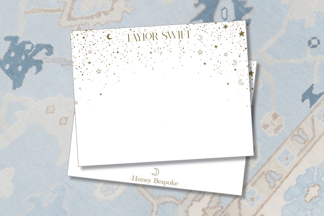 Custom Stationery With Stars | Gold Celestial Thank You Cards - Etsy