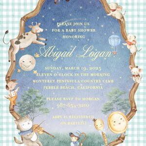 Nursery Rhyme Baby Shower Invitation | Storybook Shower Invite | Preppy 画像 6