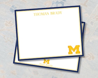 Personalized University of Michigan Stationery | Wolverines Officially Licensed Custom Notecards