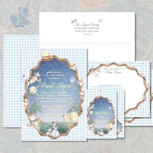 Nursery Rhyme Baby Shower Invitation | Storybook Shower Invite | Preppy 画像 1