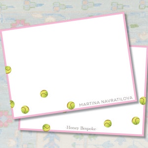 Watercolor Tennis Stationery / Tennis Gift Ideas / Tennis Themed Gifts / Tennis Thank You Notes / Tennis Player Stationery
