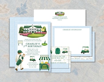 Masters Golf Birthday Invitation | Personalized Hole In One Invite