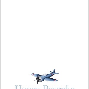 Watercolor Airplane Gift Tags | Personalized Plane Boy Favor Tag image 4