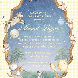 Nursery Rhyme Baby Shower Invitation | Storybook Shower Invite | Preppy 画像 5