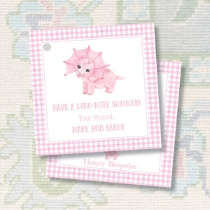 Watercolor End of Year Gift Tag / Dinosaur Gift Tag / End Of The Year Gift Tag / Dino-Mite / Enclosure Card / Birthday Gift Tag / Preppy