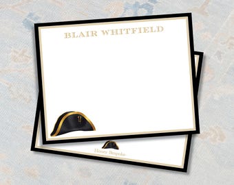 Vanderbilt Stationery | Personalized Note Cards in Black and Gold