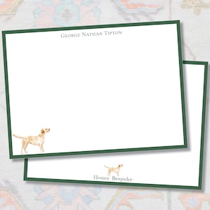 Labrador Personalized Stationery / Labrador Gentlemans Notecards / Boys and Mens Stationery / Labrador Gifts / Preppy / Gifts for Men