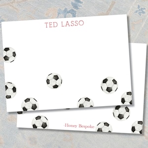 Personalized Soccer Stationery / Soccer Player Gifts / Soccer Notecards / Soccer Thank You Cards / Soccer Stocking Stuffer Ideas