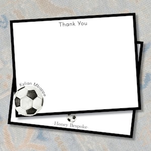 Personalized Soccer Stationery / Soccer Gifts / Soccer Player Gifts / Soccer Thank You Cards / Preppy Stationery / Thank you Notes