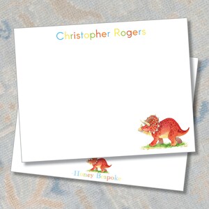 Personalized Dinosaur Stationery / Boys Stationery Set / Personalized Thank You Cards / Personalized Dinosaur / Notecards  / Thank you Notes