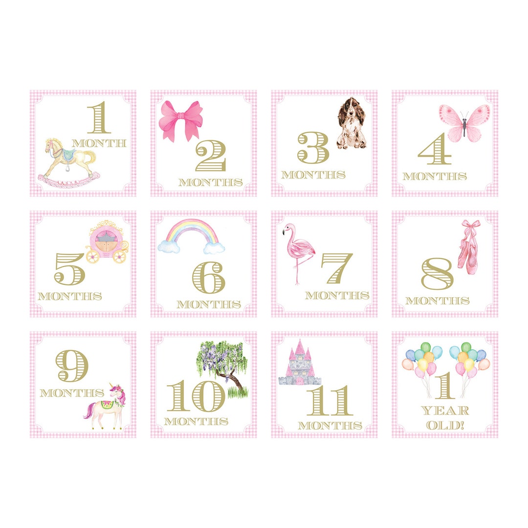Monthly Milestone Cards | Preppy Heirloom