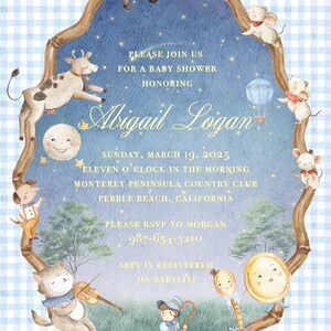 Nursery Rhyme Baby Shower Invitation | Storybook Shower Invite | Preppy 画像 7