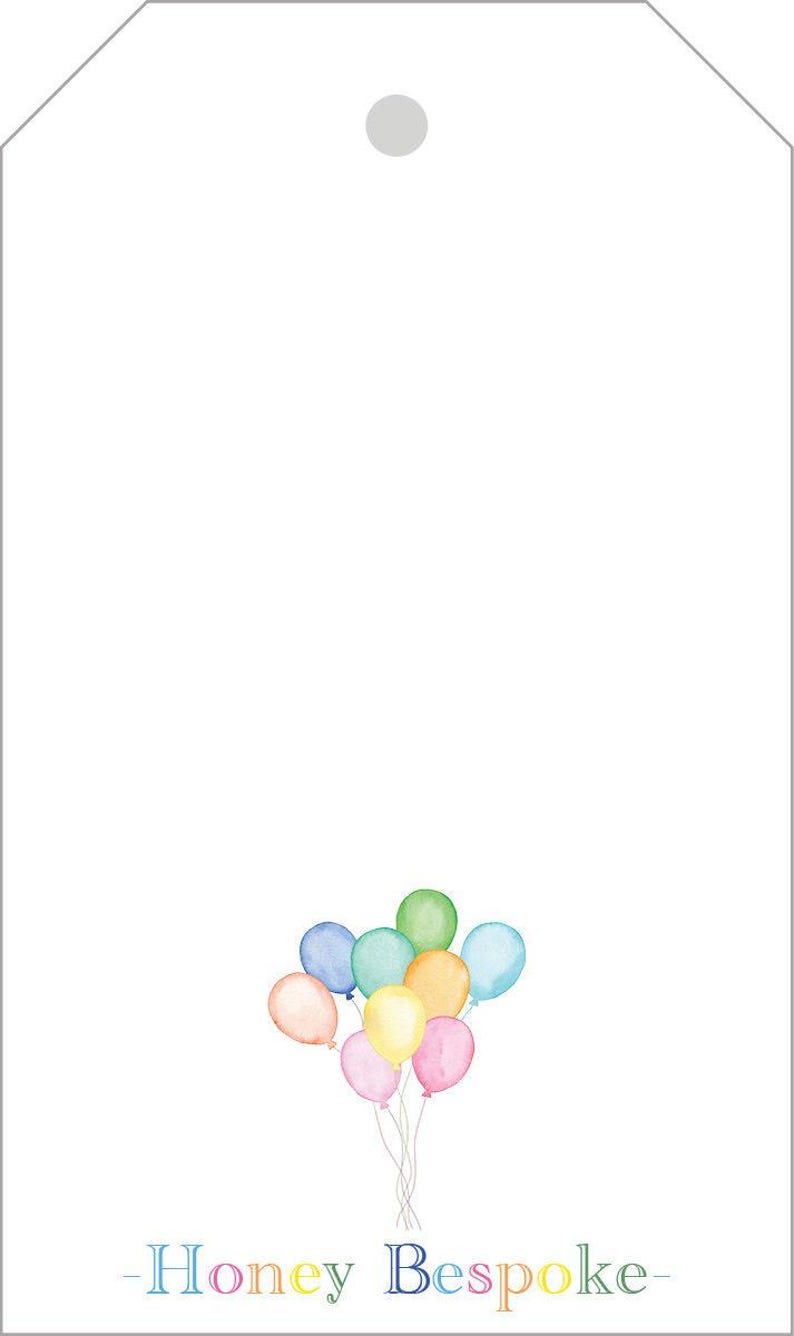 Classic Birthday Gift Tags | Balloon Watercolor image 4