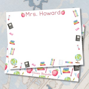 Personalized Teacher Stationery / Watercolor Teacher Stationery / Teacher Gift Ideas / Gifts For Teachers/ Teacher Notepad