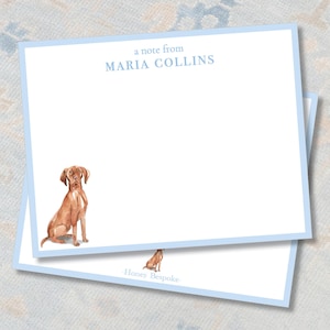 Personalized Vizsla Stationery | Vizsla Notecards | Dog Thank You Cards
