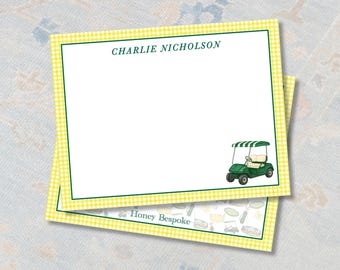 Yellow Masters Thank You Notes | Hole In One Golf Stationery