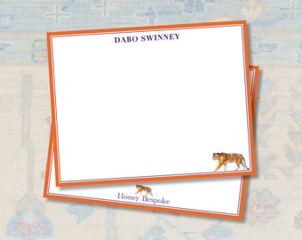 Personalized Clemson Stationery/ Clemson Tigers / Clemson Graduation Gift/ Preppy Stationery / Clemson Thank You Notes / Clemson Gift Ideas