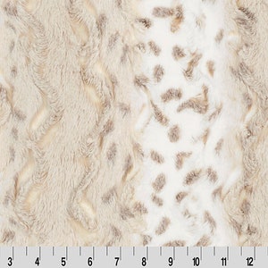 Ice Taupe Wild Lynx, Shannon Fabric Luxe Cuddle® Wild Lynx, Ice Taupe Beige/Tan Plush Fabric, Minky Luxe Co, Minky Fabric By The Yard