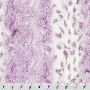 Ice Lavender Wild Lynx, Shannon Fabric Luxe Cuddle® Wild Lynx, Lavender Purple Plush Fabric, Minky Luxe Co, Minky Fabric By The Yard