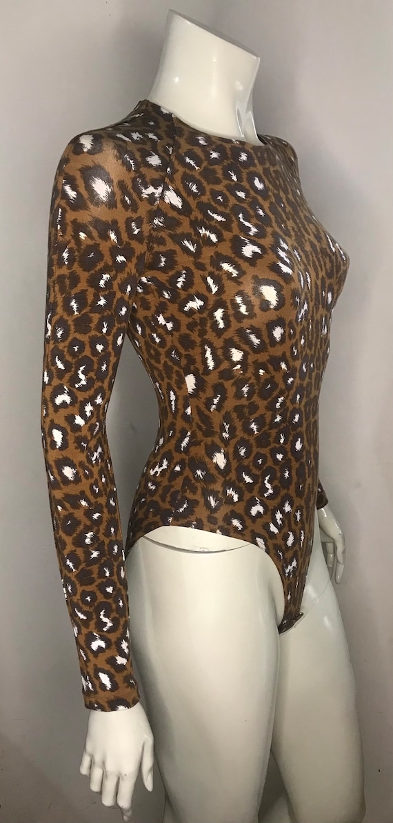 1990s Versus Gianni Versace animal print bodysuit… - image 4