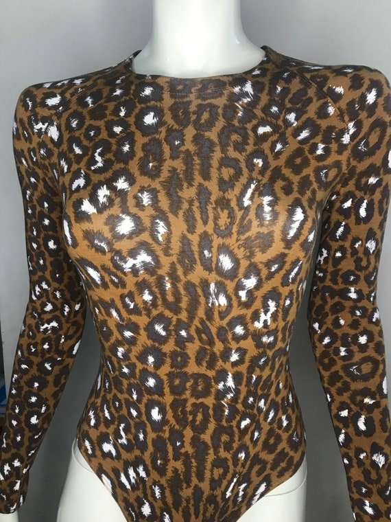 1990s Versus Gianni Versace animal print bodysuit… - image 3