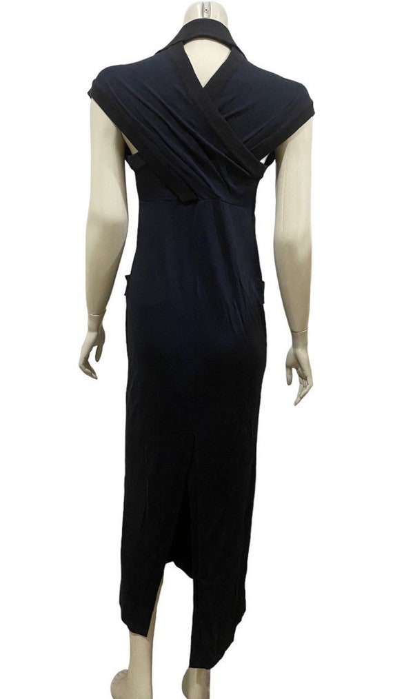 Romeo Gigli 1994 Midnight Blue Button-Down Dress w