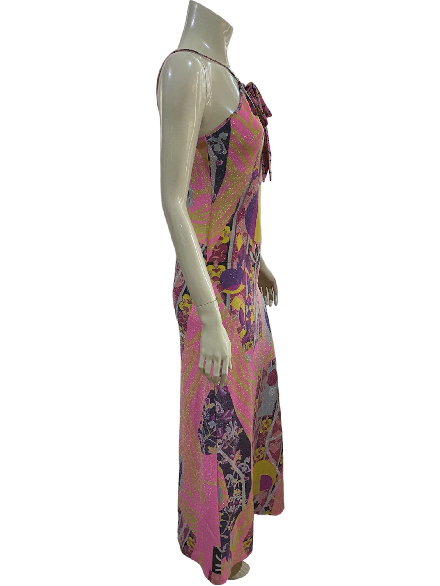 Christian Lacroix Bazar Keyhole Pussybow Maxi Dress - Etsy