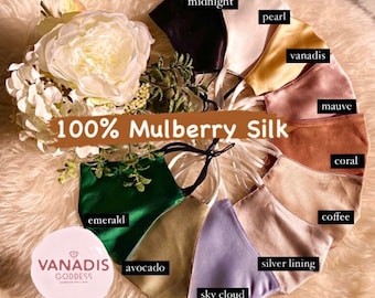 100% Organic Mulberry Silk Face Mask | Protective, Adjustable, Premium, Soft, Reusable, Washable, Fashionable & Breathable // Australia