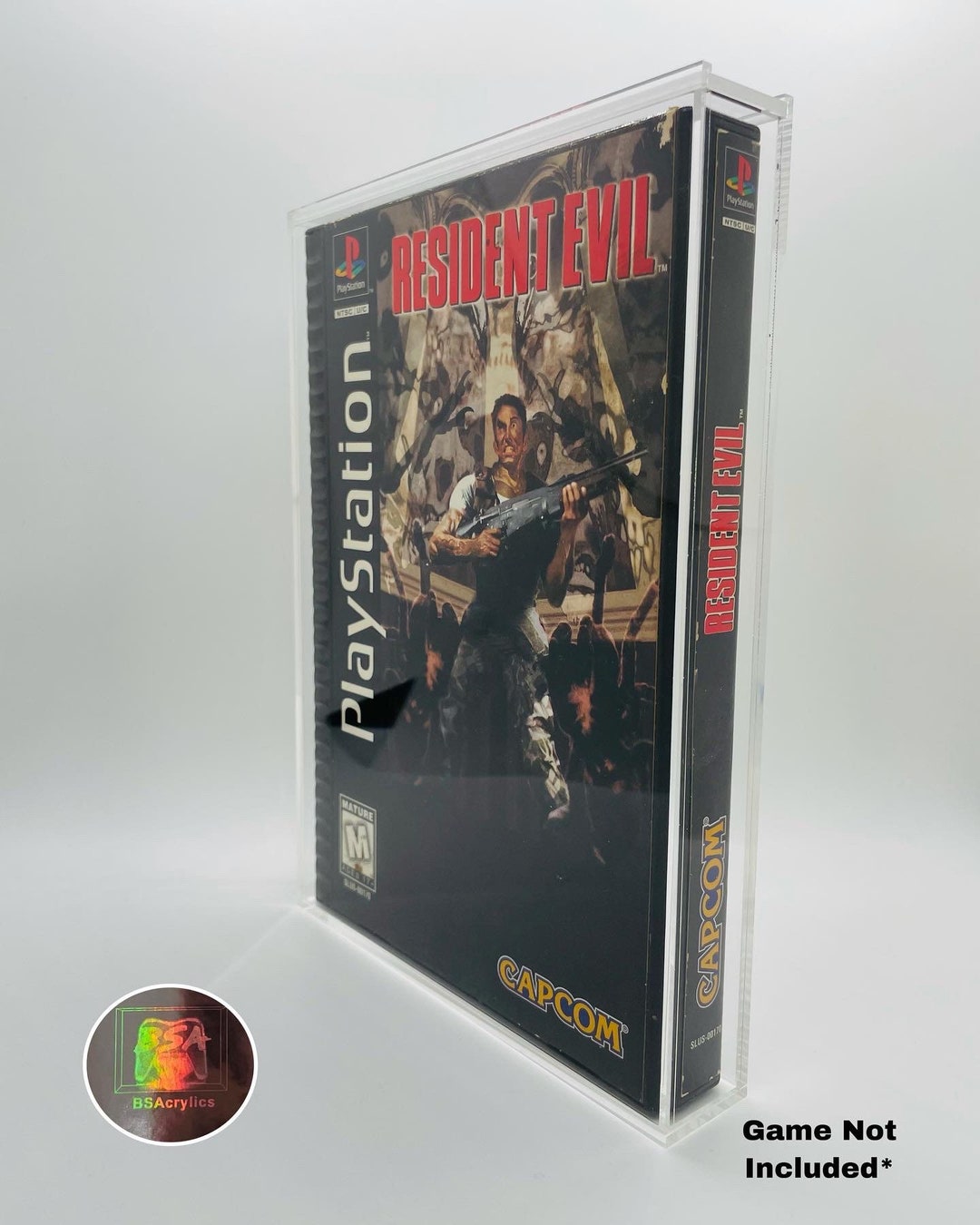 Playstation 1 PS1 Long Box Video Game Acrylic Case Protector UV