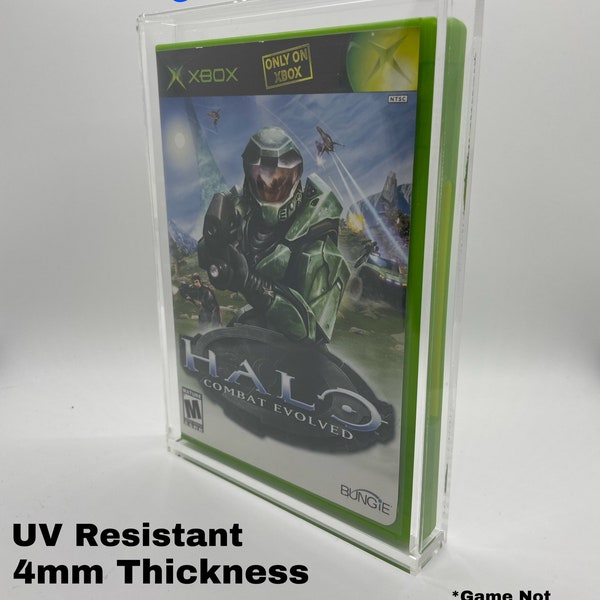 UV Resistant Microsoft Original Xbox Video Game Acrylic Case Protector 4mm