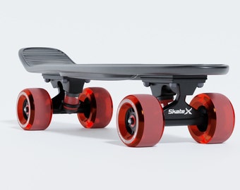 SkateX - 22 inch Mini Skateboard - 72mm Wheels w T-Tool - for Boys and Girls All Ages