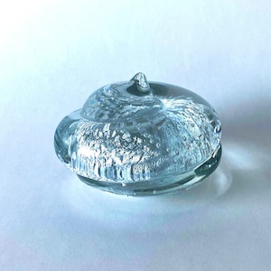 Paper weight FM Ronneby Swedish glass. Scandinavian glass scandinavian art glass retro vintage crystal