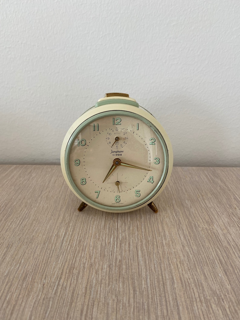 Beautiful country style Junghans bivox clock 50s mid century, christmas gift, image 7