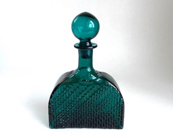 Vintage Glass Decanter Nanny Still Design Mid-Century Barware Retro Liquor Bottle Handblown Glass Carafe Unique Home Bar Decanter
