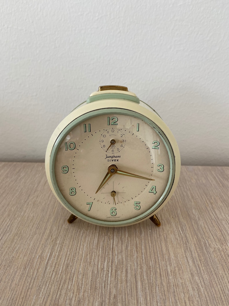 Beautiful country style Junghans bivox clock 50s mid century, christmas gift, image 4