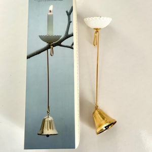 Royal Copenhagen kerstkaarsenhouder – Deens porselein voor kerstboomkaarsen, vintage decoratie voor de feestdagen