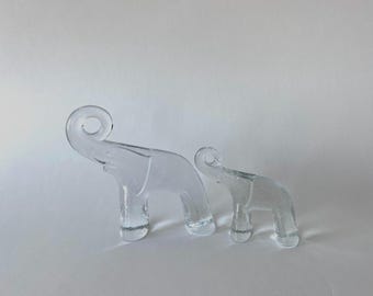 Kosta Boda Bertil Vallien Boda zoo elephants. Scandinavian design crystal scandinavian retro. Vintage