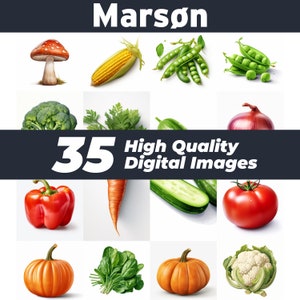 Vegetables Clipart, Fresh Vegetables PNG, Organic Veggies - Seasonal Harvest - Culinary Greens - Digital Delight
