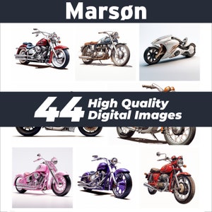Motorcycles Clipart, 44 High-Quality PNG, Motorbike, Motors, Card Making, Scrapbooking, Planner Art, Digital Download, Craft Supplies Bundle