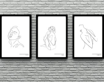 Minimal wall art,  Digital print,  Home decor, Wall print, Print Poster, Self love art, Line art, Wall art decor, Minimalist print