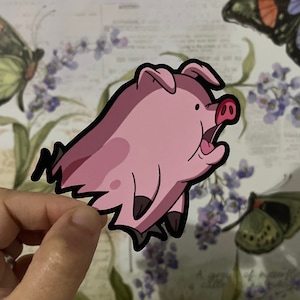 Funny Cartoon Sticker • Waterproof Sticker • Waddles Sticker • Gravity Falls Sticker • Laptop Sticker • Wall Decal •Tumbler Sticker