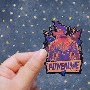 Powerline • Power Line Cartoon Sticker • Waterproof • Music Concert • Laptop Sticker • Wall Decal • Notebook Sticker •Tumbler Sticker
