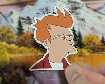Cartoon Sticker • Waterproof Sticker • Fry Futurama Sticker • Laptop Sticker • Wall Decal • Notebook Sticker • Tumbler Sticker
