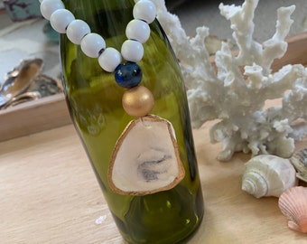 Gilded Oyster Bottle Charm