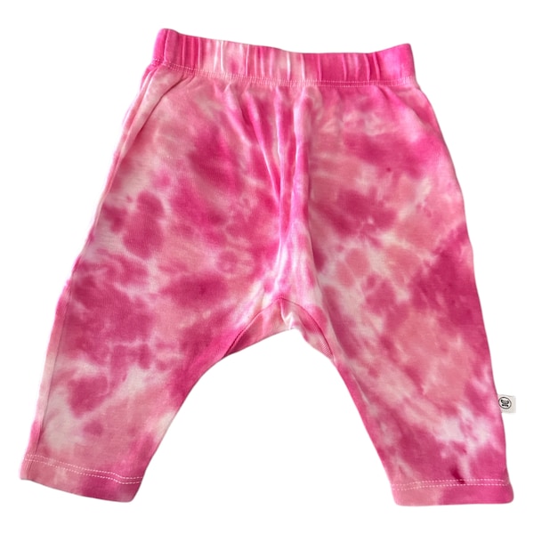 Baby Tie Dye Harem Pants 0-3m | Organic Cotton | Free socks included!