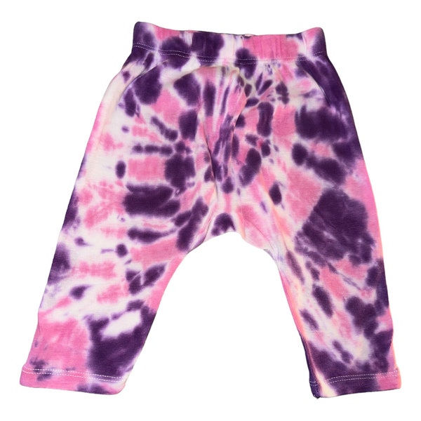 Baby Tie Dye Harem Pants 3-6m | Organic Cotton | Free socks included!