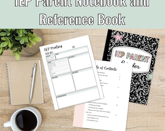 Ausdruckbarer IEP Elternplaner: Meeting Notizen & Nachschlagebuch (Digitaler Download)